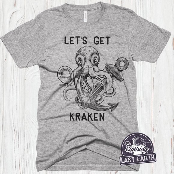Lets Get Kraken T-Shirt Funny Octopus Tentacles Worker Shirt Boss Shirt Gifts - Picture 1 of 2